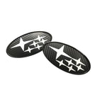 2Pcs Acrylic Car Front Rear Logo Emblem Sticker For Subaru STI XV Impreza BRZ WRX Legacy Outback Auto Hood Trunk Badge Cover