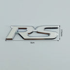 3D Metal Logo RS Emblem Letters Car Front Grille Badge Rear Trunk Sticker For Honda Civic City Fit Shuttle Jazz Car Acceessories