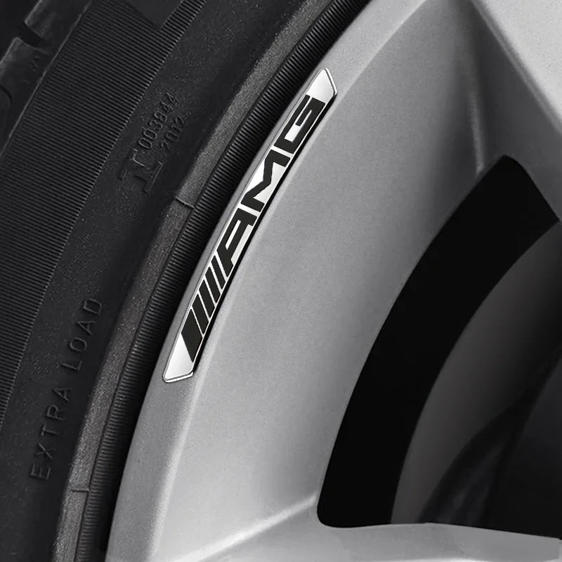 4Pcs Metal Car Wheel Hub Sticker Decorative Accessories For Mercedes Benz AMG GLE GLC W205 W206 W203 W204 W210 W212 W213