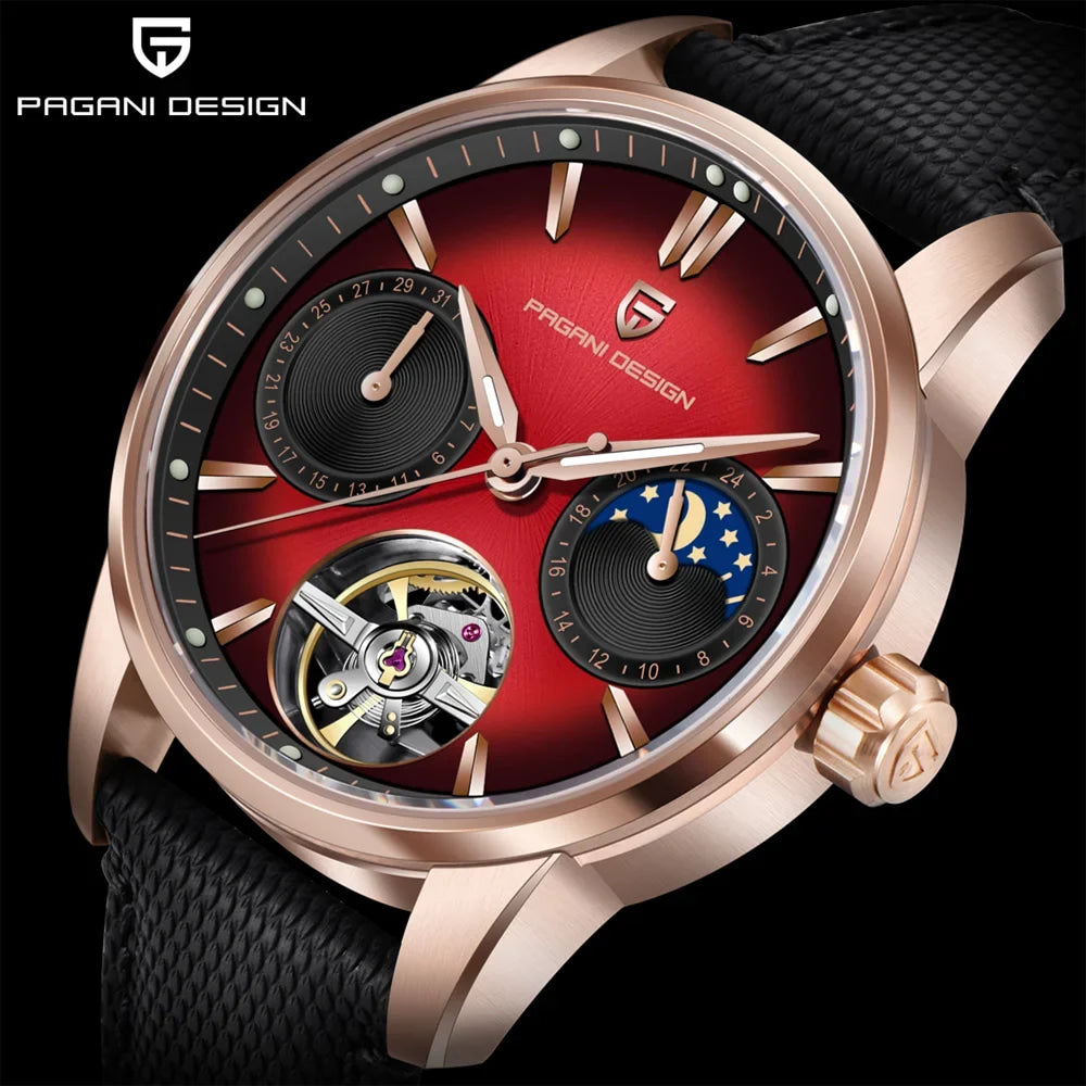 Pagani Design New Men's Automatic Mechanical Watch Tourbillon Clock Sapphire Stainless Steel Men's Military Watch