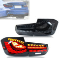 LED GTS Tail Lights for BMW 3-Series F30 F80 M3 2011-2018 Sequential Turn Signal Start-up Animation Black Rear Lamps Assembly
