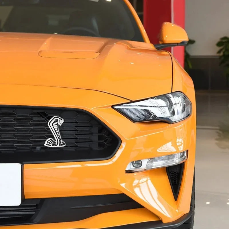For Ford Focus SVT GT350 R GT500﻿ 3D Metal Snake Cobra Car Front Grille center grid Badge Emblem Side Fender Rear Trunk Sticker