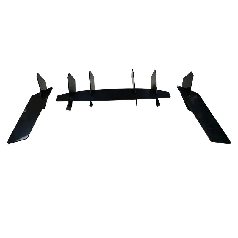 For Chevrolet Camaro 6th Gen 2015-2025 Rear Bumper Diffuser Lip Air Fins Canards Black 5mm Thickness Car Exterior Mod Body Kit
