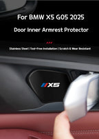 4Pcs Car Inner Door Bowl Guard Stainless Steel For BMW X5 G05 2019-2026 Car Door Handle Protective Trim Exterior Accessories