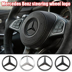 52mm 57mm Pins Sticker Car Steering Wheel Emblem Badge For Mercedes Benz C E S Class CLA CLS W212 W205 W204 Styling Accessories