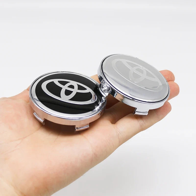 4Pcs Car Wheel Center Hub Caps Emblem Badge Rim Dust Cover For Toyota Corolla Camry Highlander Yaris Prius CHR Auto Accessories