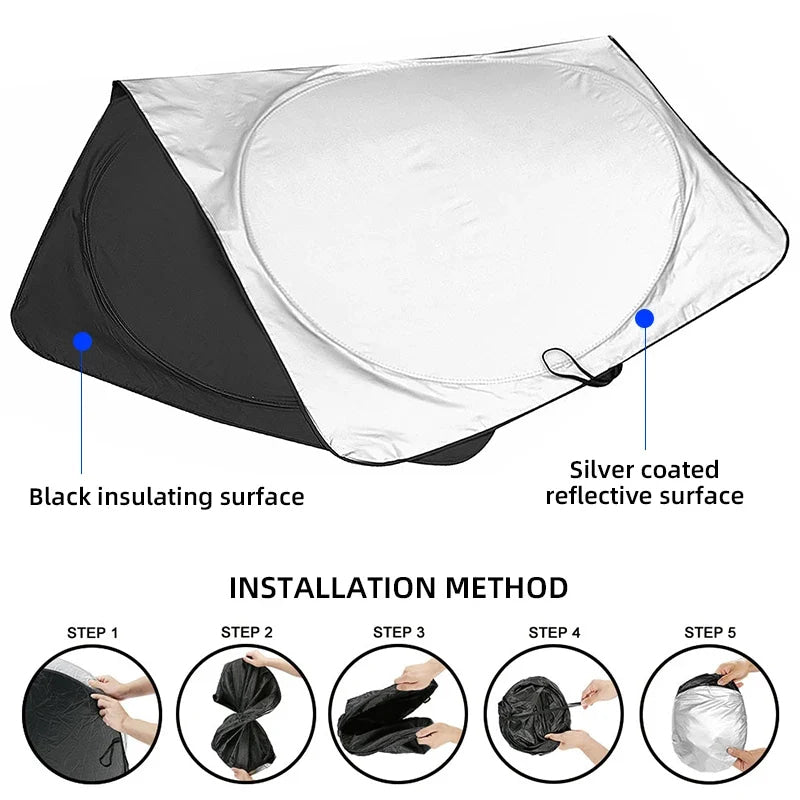 Car interior stickers Car Windshield Sunshade Cover Sun Visor UV Protector For Toyota Corolla Camry rav4 Yaris hilux prius PRODA