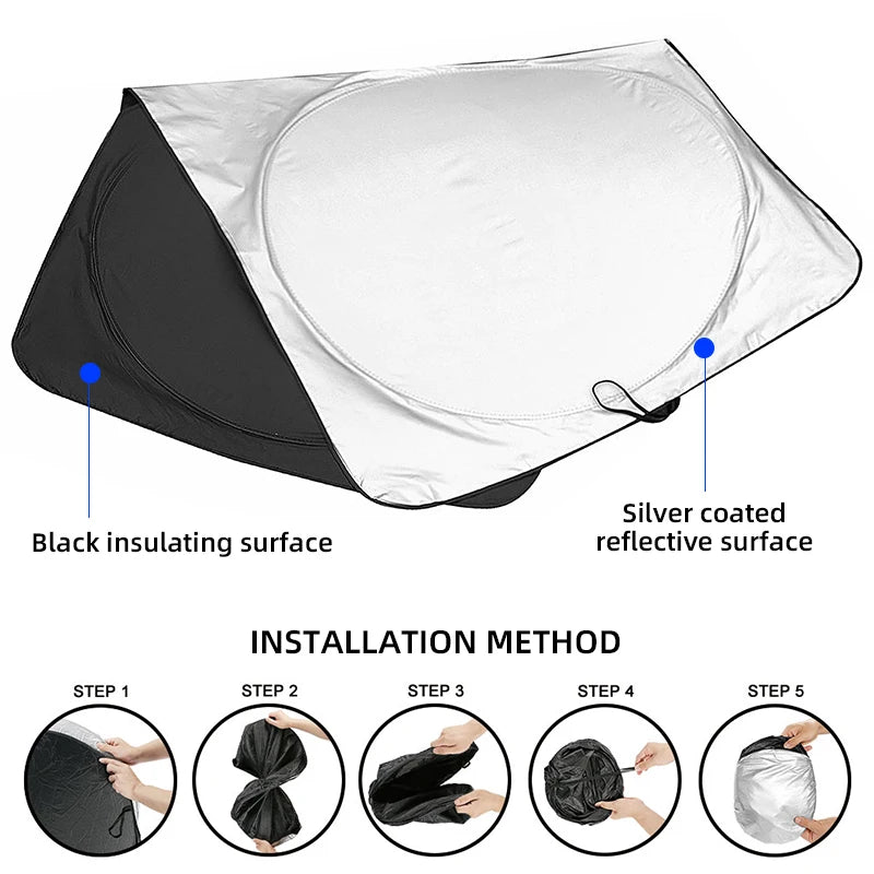 Car interior stickers Car Windshield Sunshade Cover Sun Visor UV Protector For Toyota Corolla Camry rav4 Yaris hilux prius PRODA