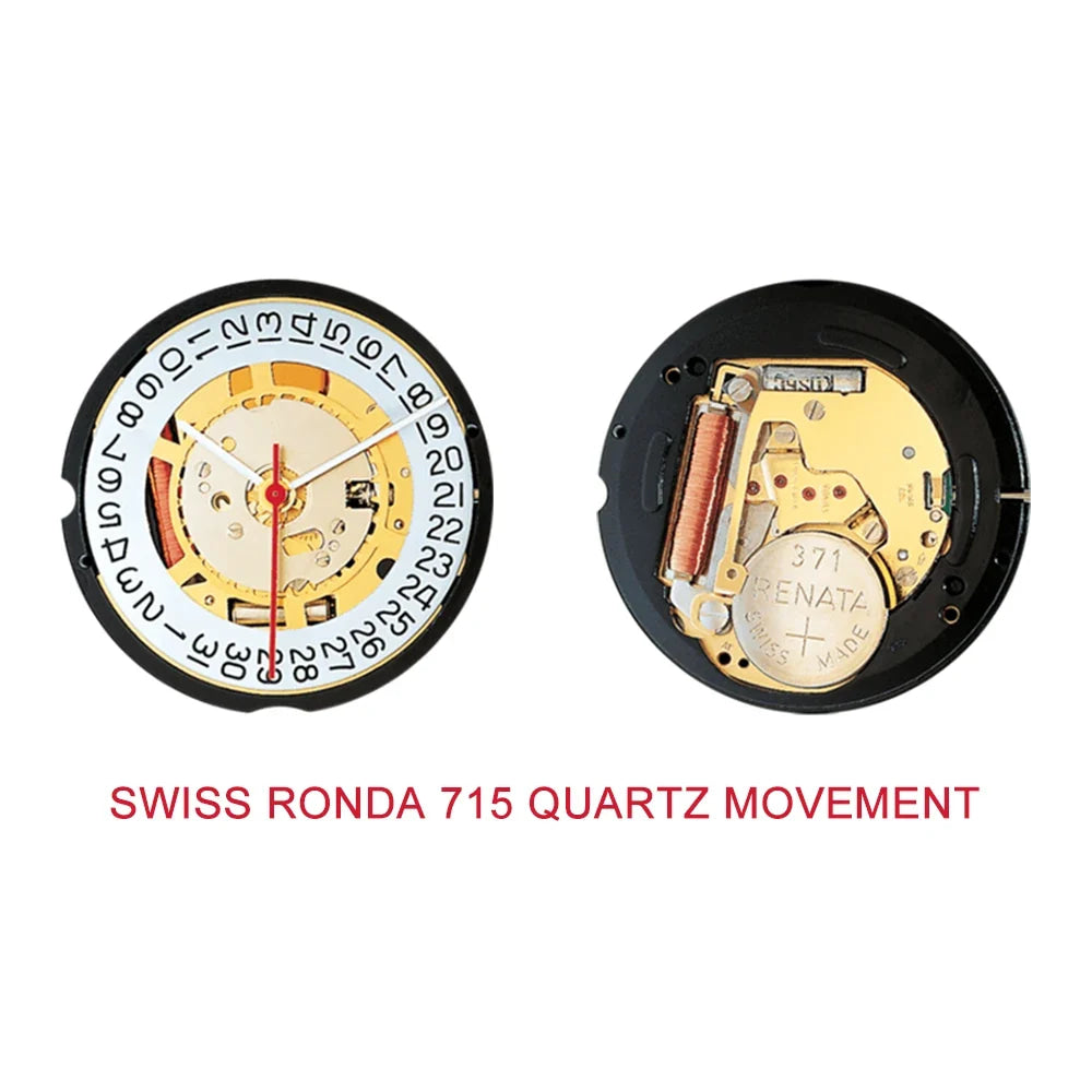 CADISEN Swiss Ronda 715 Quartz Watch Mans 7MM Ultra-thin Dial Sapphire Luminous Stainless Steel Milano Mesh Strap Watches Men