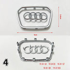 Automobile Steering Wheel Logo Bright Frame Strip Electroplated Car Logo Sticker For Audi A3 A4 B8 8P B9 8V A5 A6 C7 A7 Q3 Q5 Q7