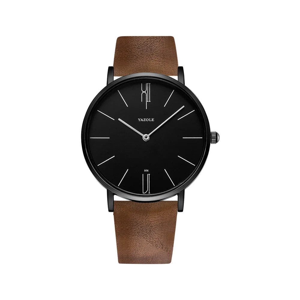 Luxury Top Brand Men's Quartz Wrist Watches Men Business Leather Quartz Clock Women Men's Watches Man's Wristwatch Gifts for Men