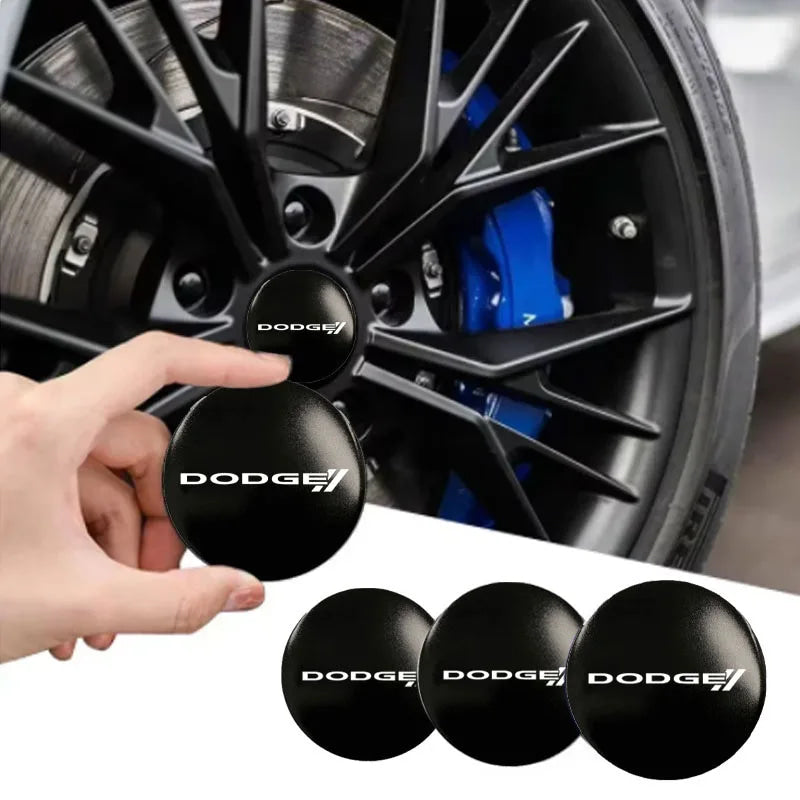 Emblem Sticker Car Wheel Hub Center Cover Caps Badge Sticker for Dodge CHALLENGER DART NITRO RAM SRT SXT Decorative stickers