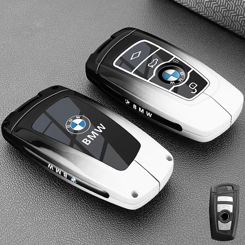 Alloy Metal Car Remote Key Case Cover Car Holder Shell Bag Fob For BMW F30 F20 F02 M3 M5 F10 F18 F22 F01 X3 X4 F06 Accessories