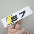 3D ABS Glossy Yellow Black S3 S4 S5 S6 S7 S8 Car Emblem Decal Badge Sticker For Audi A3 A4 A5 A6 A7 A8 Decorative Accessories