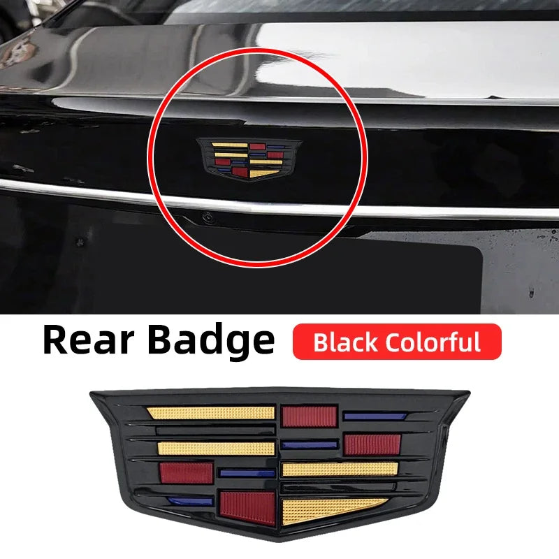1pcs 3D ABS Car Front Grille Center Emblem Badge Rear Trunk Sticker Accessories For Cadillac CT4 CT5 CT6 XT4 XT5 XT6 XTS ATS