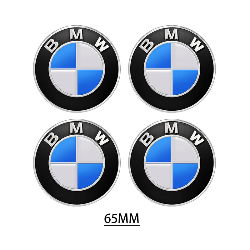 4Pc 65mm 56mm Wheel Center Caps Emblem Badge 50th Anniversary For BMW E39 E46 E90 E60 E87 E53 F10 F20 F30 M X3 X5 X6 Accessories