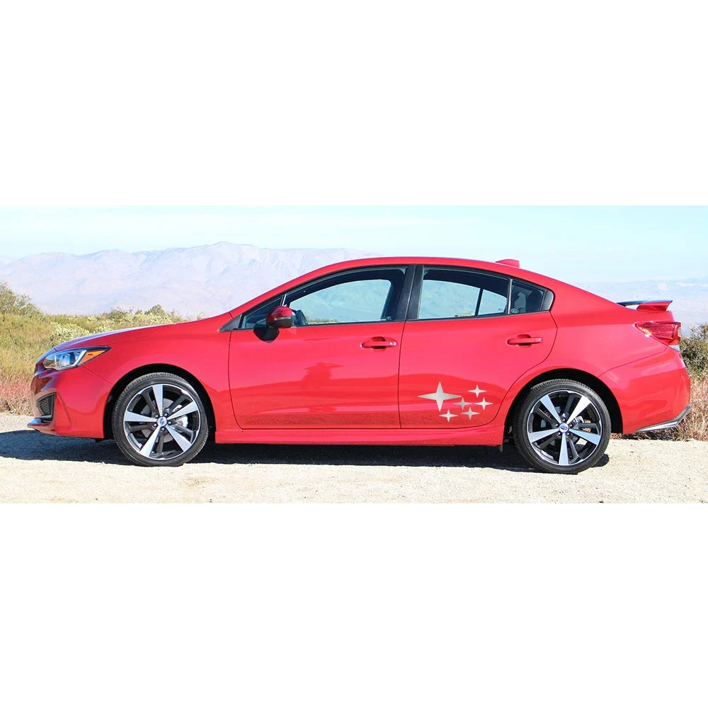 2PCS Car Side Door Creative Stars Stickers Auto Accessories For Subaru Impreza WRX STI GDB GVB VA 2018 2009 2008 2014 2002 2015