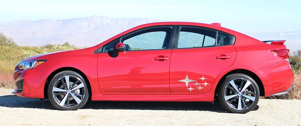 2PCS Car Side Door Creative Stars Stickers Auto Accessories For Subaru Impreza WRX STI GDB GVB VA 2018 2009 2008 2014 2002 2015