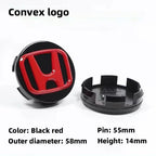 4Pcs 58mm Anti Dust Car Wheel Hub Center Caps for Honda Civic CRV Accord Fit Jazz HRV Vezel City Odyssey Stepwg Rim Badge Covers