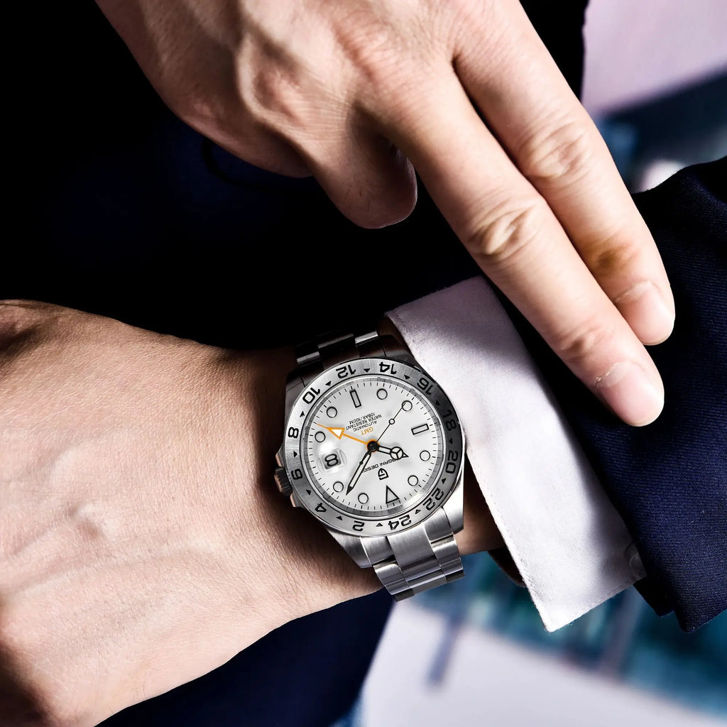 PAGANI Design 2025 nuevo Reloj GMT de 42MM, relojes mecánicos automáticos para Hombre, Reloj resistente al agua de acero inoxidable con zafiro, Reloj para Hombre