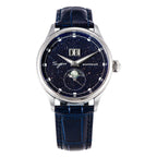 Sugess Moonphase Watch of Men 40mm Automatic Mechanical Wristwatches Origin ST2528 Movement Stainless Steel Blue Sandstone Dials