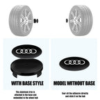 56/60/65MM Car Wheel Hub Caps Auto Emblem Tyre Center Covers Accessories For Audi A1 A2 A3 A4 A5 A6 A7 A8 Quyttro Sline RS Q2 Q3