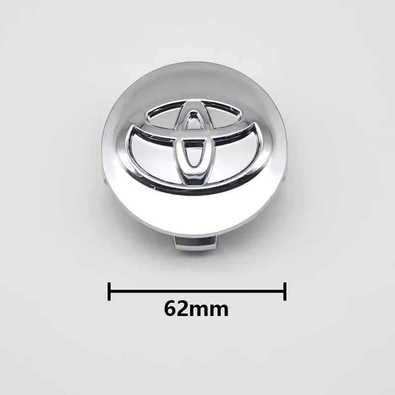 4pcs 57mm+62mm Car Tyre Wheel Center Hub Cap Badge For Toyota C-hr Prado Rav4 Yaris Hilux Prius Avensis Corolla Camry crown