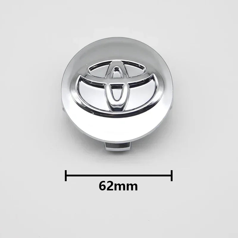 4pcs 57mm+62mm Car Tyre Wheel Center Hub Cap Badge For Toyota C-hr Prado Rav4 Yaris Hilux Prius Avensis Corolla Camry crown