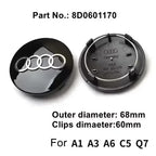 4pcs AUDI 60/61/68/69/77MM/135MM Car Wheel Center Hup Cap Cover for A6L A7 A8 A3 A4 A5 A6 S3 S4 Q3 Q5 Q5L Q7 RS3 RS4 RS5 RS6 TT