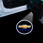 LED Car Door Welcome Light Decoration Light Car Badge logo For Chevrolet Onix Cruze Silverado Impala Equinox Malibu Tahoe Cobalt
