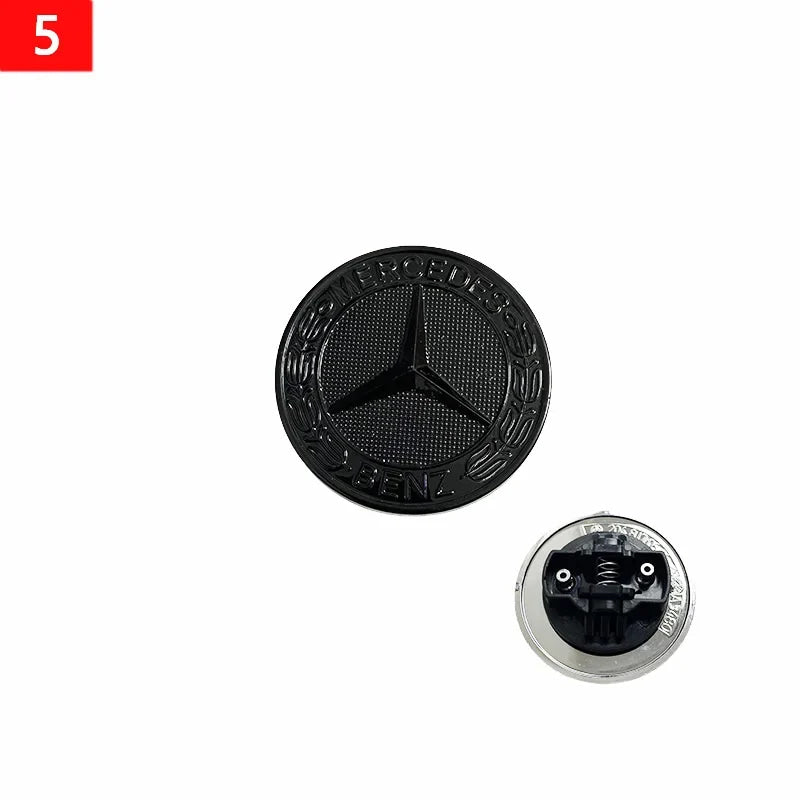 1pcs 56mm Car Aluminum Hood Emblem Front Badge Modification Accessories for Mercedes Benz C-Class E-Class W204 W205 W213 W214