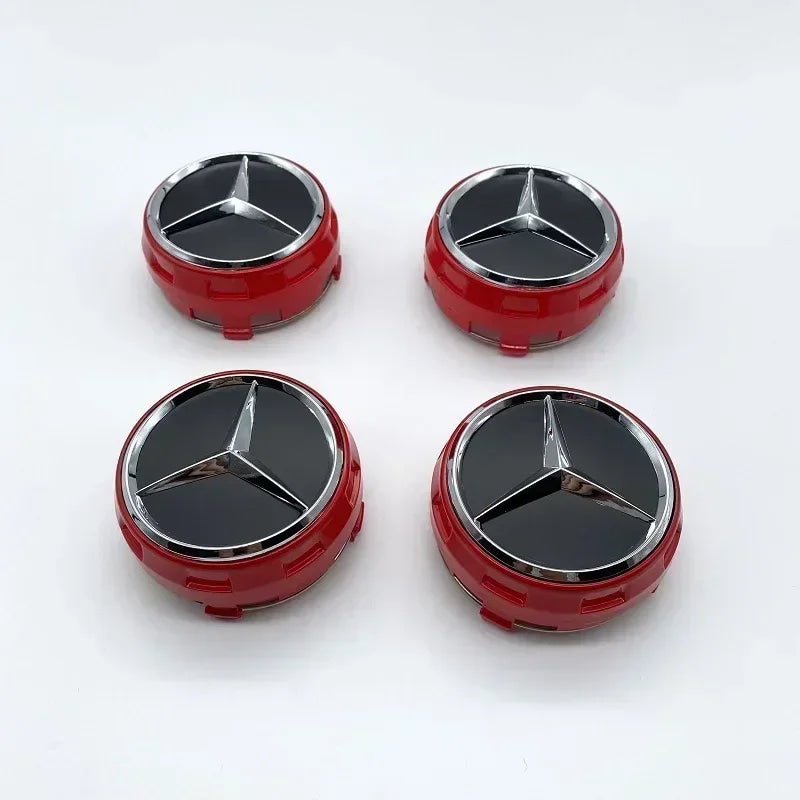 QQQ 4PCS KKK 75mm NEW Car Wheel Center Hub Caps Cover for Mercedes Benz B/C/E/S Class A Class C200L GLC GLK CLA W166 W163 W221