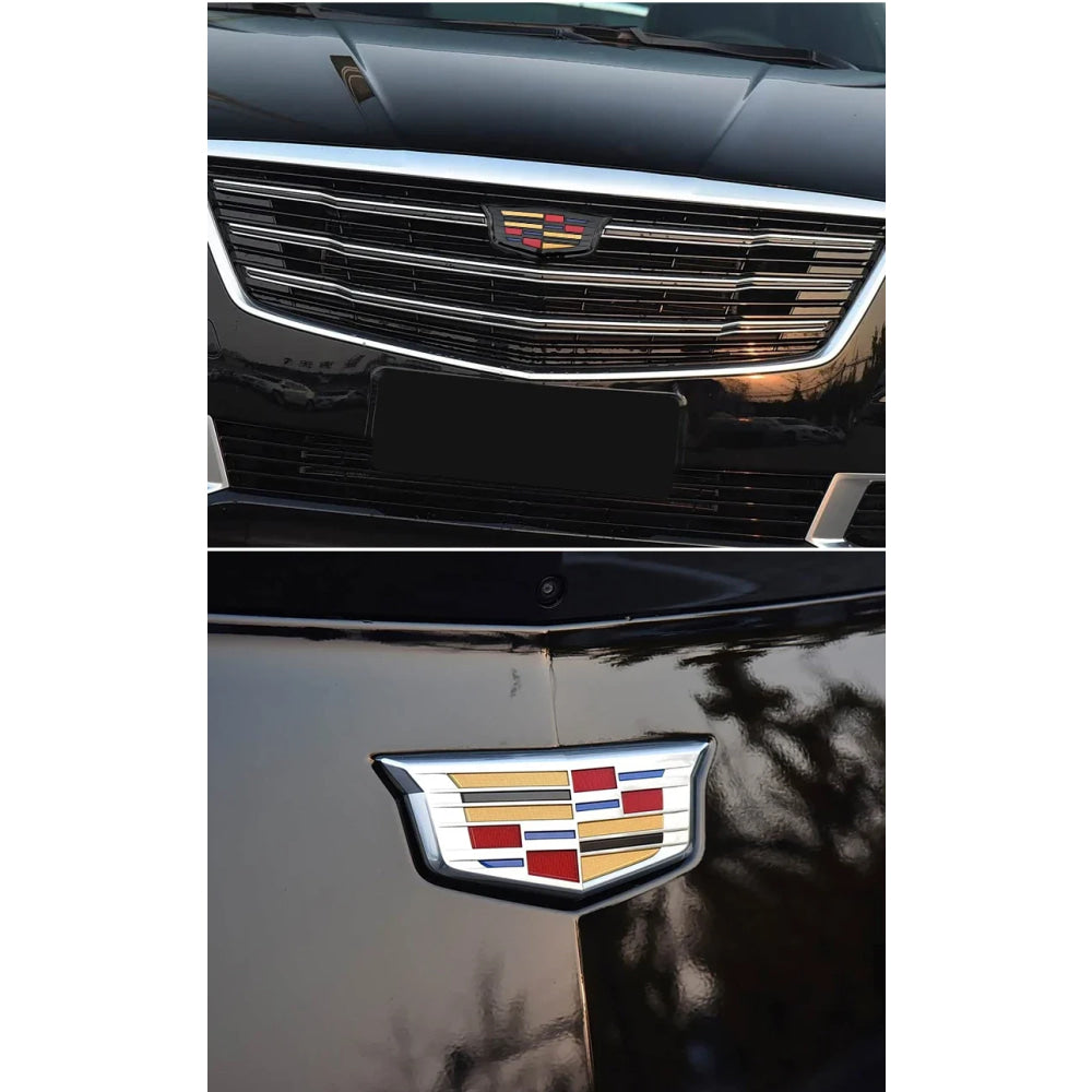 1pcs 3D ABS Car Front Grille Center Emblem Badge Rear Trunk Sticker Accessories For Cadillac CT4 CT5 CT6 XT4 XT5 XT6 XTS ATS