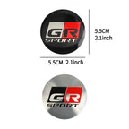 56mm 60mm GR Sport Emblem Car Wheel Center Hub Cap Stickers Decoration For Toyota Hilux Crown CHR Yaris Camry Prius Rav4 Avalon