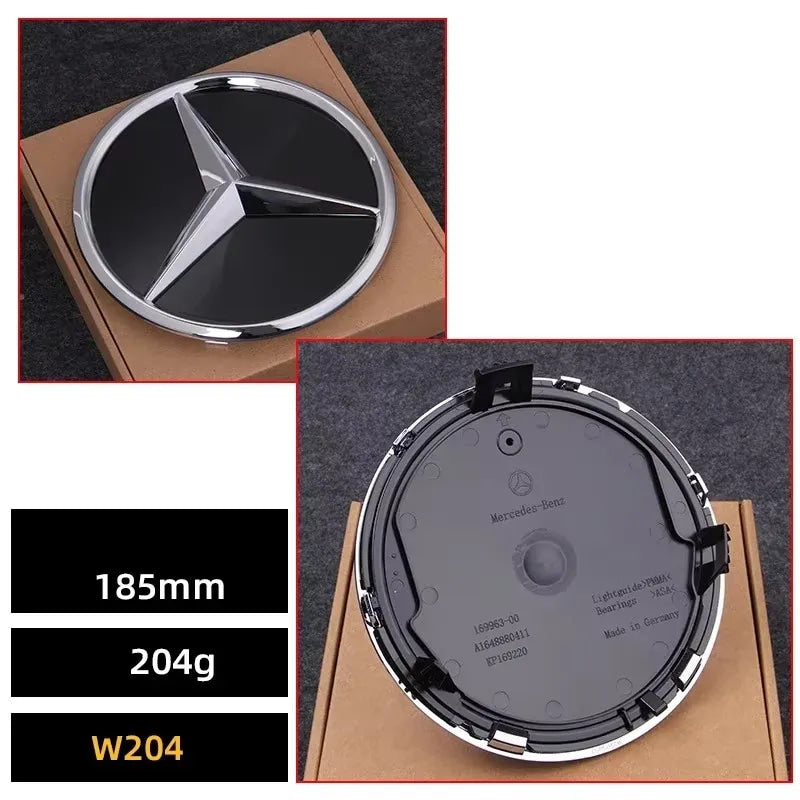 3D 185MM 205MM Front Grille Star Logo Emblem Badge Auto Accessories for Mercedes-Benz Amg C/B/E Class W205 W253 W213 GLC GLE