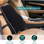 Car Seat Office Chair Back Lumbar Support Car Waist Rest Rebound Memory Foam Cushion Pad Back Lumbar Cushion for Car Driver