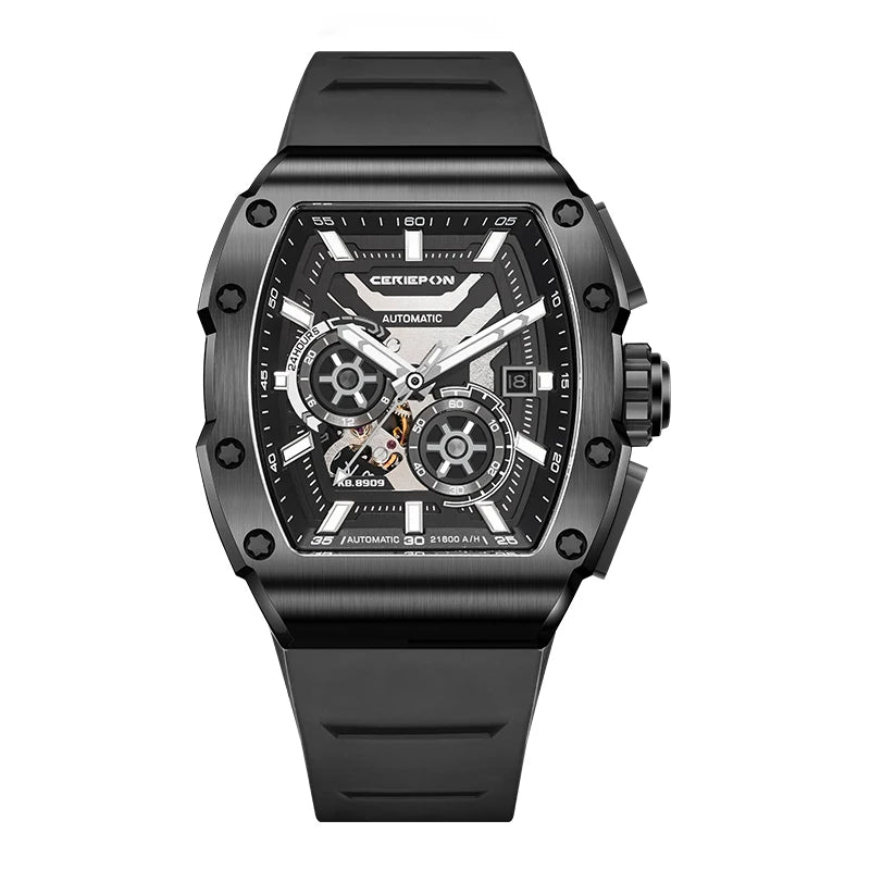 Pagani Designs-reloj automático de acero inoxidable para hombre, cronógrafo mecánico con esfera de grafiti Richard, complemento masculino de buceo