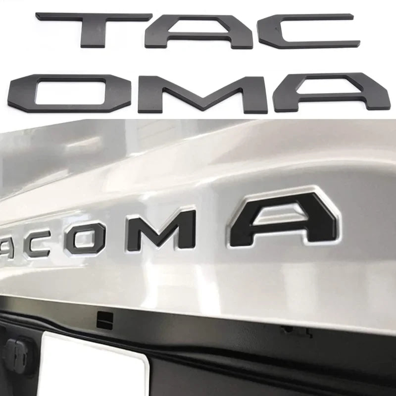 Dedicated  Tacoma 2016, 2017, 2018, 2019, 2020 Tailgate 3D Letter Cover Emblem Car Sticker Design Car Accessories Sticker