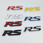 3D Metal Logo RS Emblem Letters Car Front Grille Badge Rear Trunk Sticker For Honda Civic City Fit Shuttle Jazz Car Acceessories