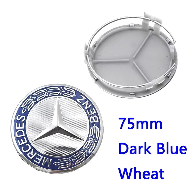 4pcs 56mm 60mm 75mm  68mm3Pin Car Wheel Center Cap Rim Hub Caps Emblem W202 W220 W213 W210 W164 E200 E260 E300 For Mercedes Benz