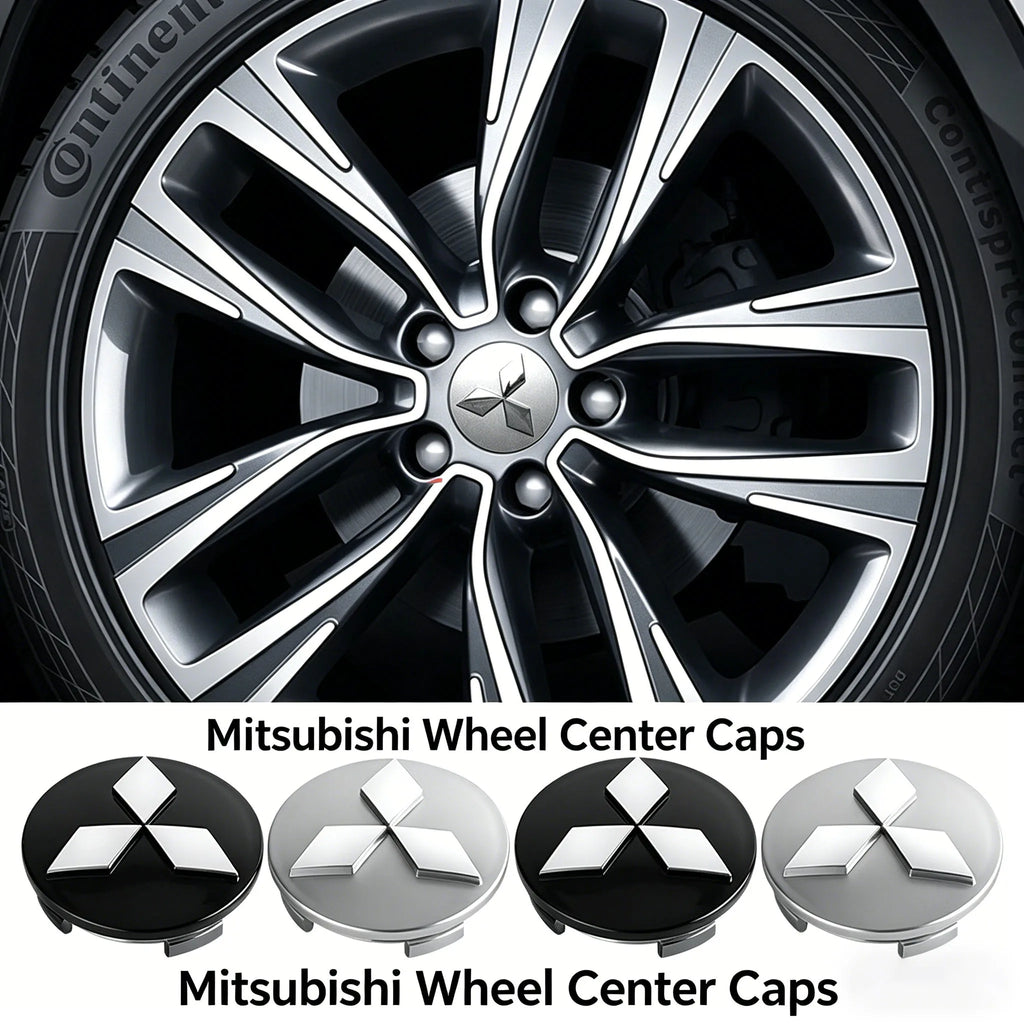 4Pcs Wheel Center Hub Caps Replacement Wheel Hub Emblem for Mitsubishi Outlander Lancer 10 9 ASX RALLIART Eclipse L200 Pajero