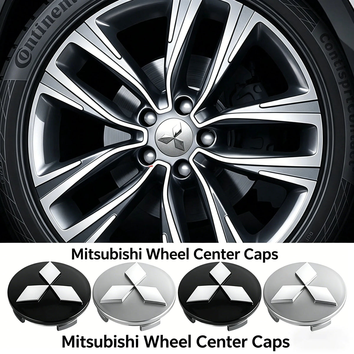 4Pcs Wheel Center Hub Caps Replacement Wheel Hub Emblem for Mitsubishi Outlander Lancer 10 9 ASX RALLIART Eclipse L200 Pajero