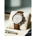 Fossil FS5380 Men's Watch Neutra Chronograph Quartz Leather Strap Vintage Casual Business Wristwatch for Men
