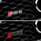 3D ABS For Audi RS6 RS4 RS3 RS5 RS8 RS7 Emblem Car Front Grille Badge Logo Decoration Stickers Exterior Modification Accessories