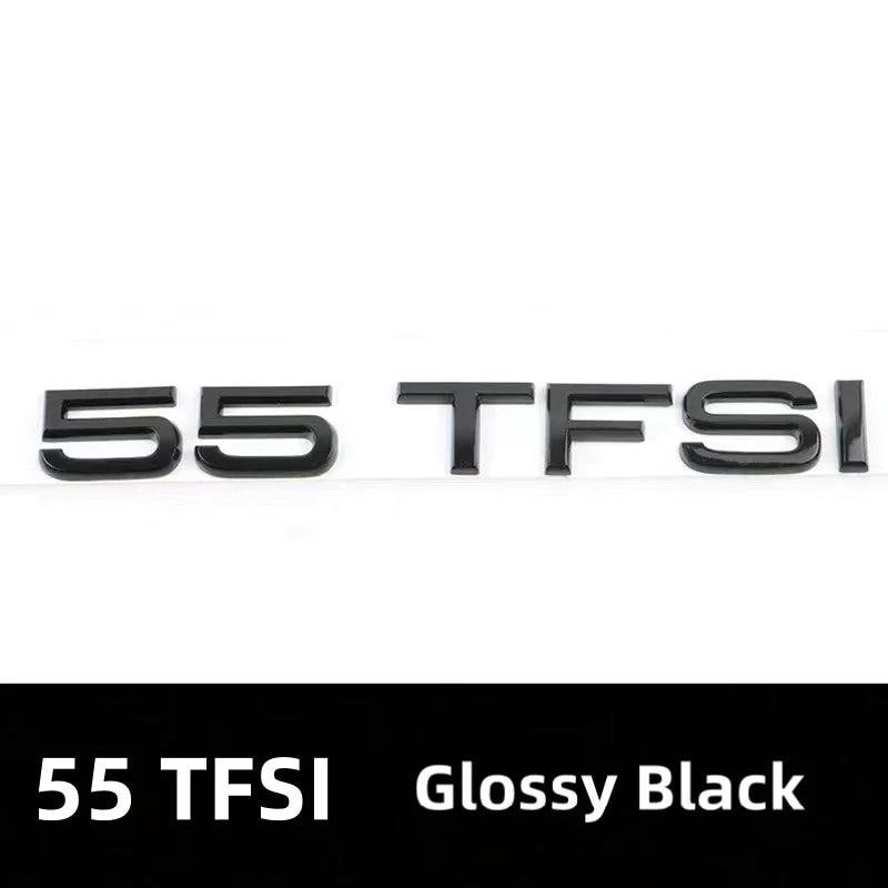 Car Rear Trunk Emblem Sticker For Audi A3 A4 A5 A6 A7 A8 Q3 Q5 Q7 Original Size Quarrto Sline Emblem ABS Black Refit Accessories