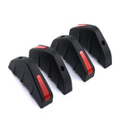 4pcs Universal Carbon Fiber Car Modified Rear Bumper Diffuser Spoiler Black Red ABS Rear Bumper Lip Diffuser Anti-collision