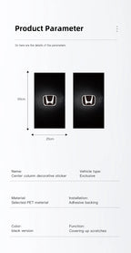 Car Stickers B-Pillar Center Column Decoration Cover Decals Auto Accessorie For Honda Civic FIT CRV Accord Jazz HRV Insight CRZ