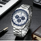 New Men Watch Calendar Business Quartz Watches Mens Top Brand Luxury Sport Waterproof Luminous Stainless Steel Man Wristwatches