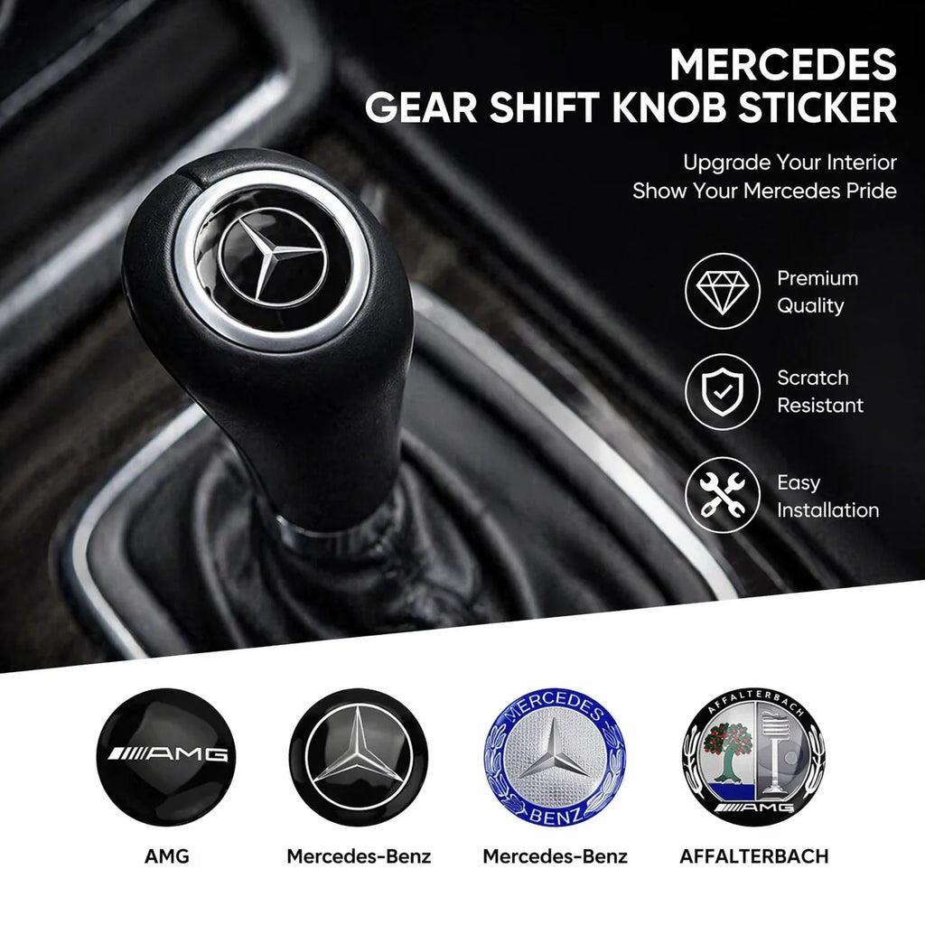 Gearbox Control Lever Sticker Shift Handle Decals Accessories For Car Mercedes Benz AMG W204 W205 W203 W211 W212 W213 W201 W210