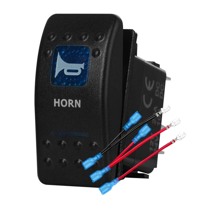 12v/24v Blue Led Light 5 Pin On Off SPST Rocker Switch 7 Pin On Off On ARB Carling Style Car Boat Waterproof Push Switch